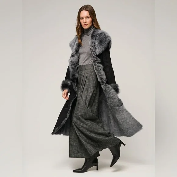 Overland Toscana Sheepskin Hooded Coat, Size XL, Black, NEW with Tags!! - Picture 13 of 15